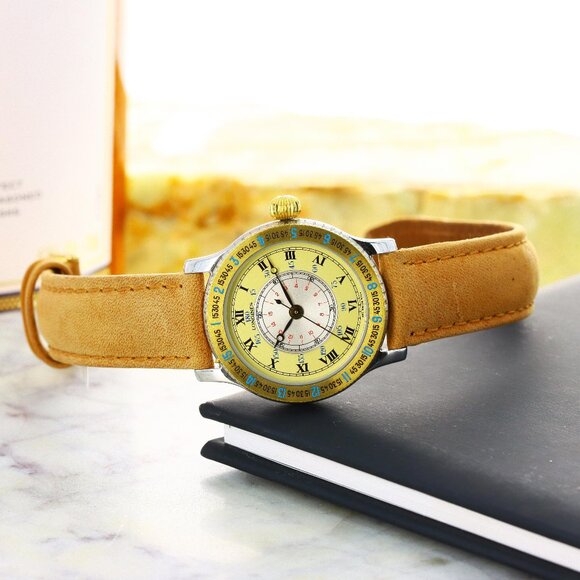 Longines Hour Angle by Charles A. Lindbergh, Champagne/Silver Dial - Yellow Gold - Picture 6 of 11
